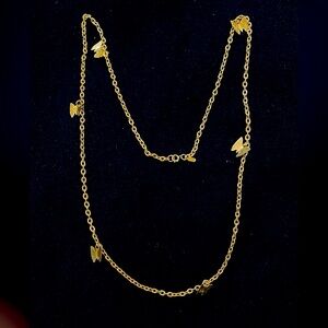 Vintage Sarah Coventry Gold Tone Butterfly Necklace